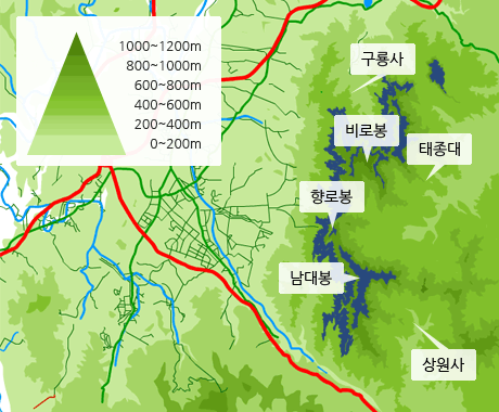 고도별 음나무 분포도