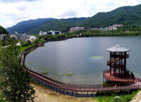 매지 저수지 경관 둘레길 개통 사진 1