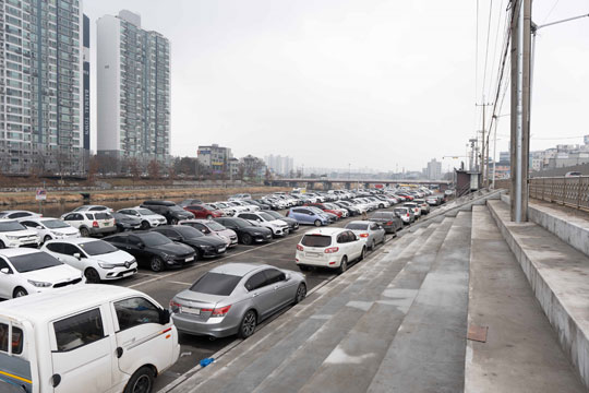 원주천둔치주차장