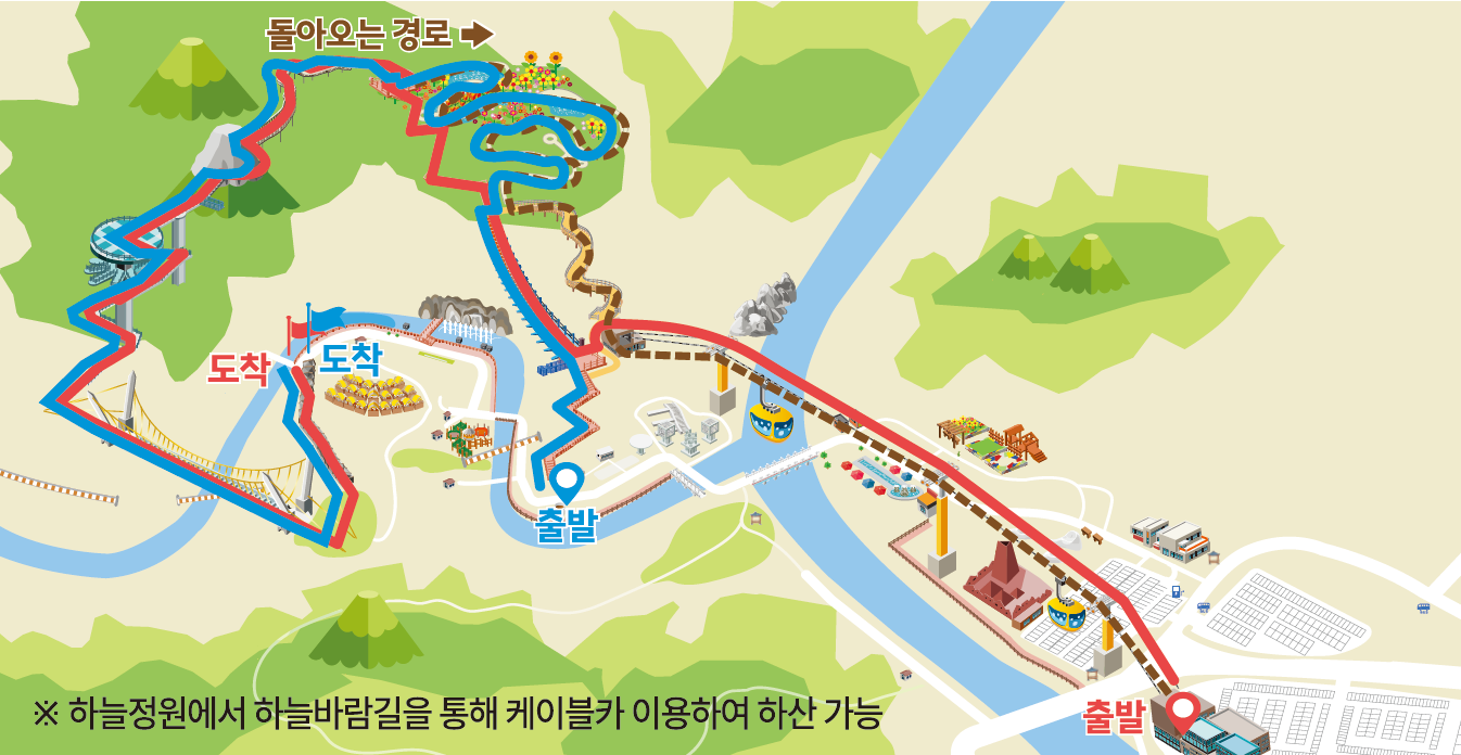 소금산 그랜드밸리 코스별 안내