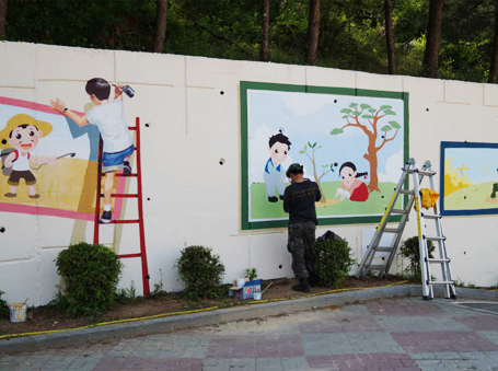 치악초등학교 벽화사진