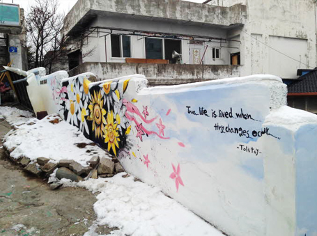 학성동 달동네(상지대학교 디자인학부) 벽화사진