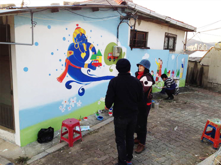 학성동 달동네(원주벽화전문봉사단) 벽화사진