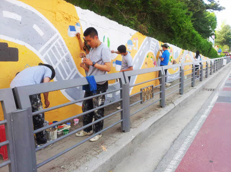 원주여자중학교 벽화사진