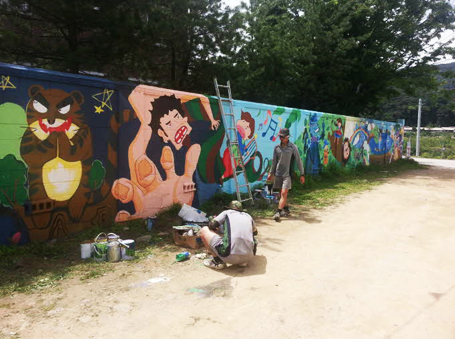 판부면 서곡리 1107공병단 벽화사진