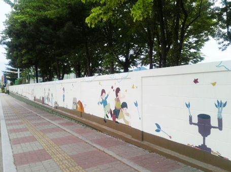 문막초등학교 벽화사진