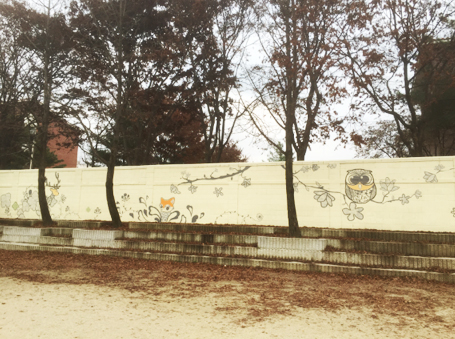 원주중학교 벽화사진