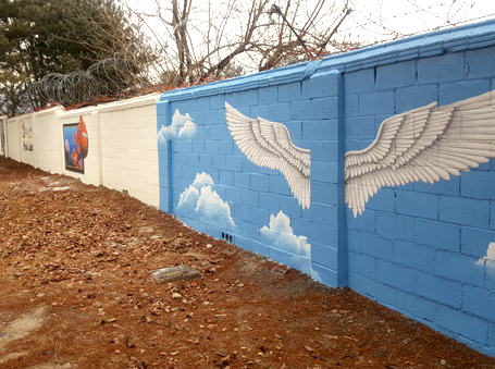 제36보병사단 사령부 정문 벽화사진