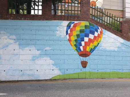 원주여자중학교 벽화사진